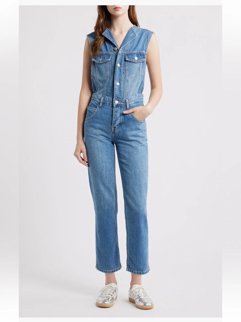NWT FREE PEOPLE All you need Denim Jumpsuit $168